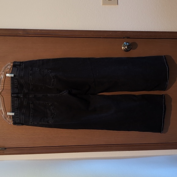 American Eagle Black Baggy Wide Leg Stretch Jeans - Picture 2 of 6